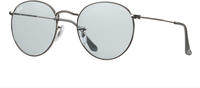 Ray-Ban RB 3447 ROUND METAL Herren-Sonnenbrille Vollrand Rund Metall-Gestell, grau