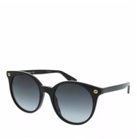 Gucci GG0091S Unisex-Sonnenbrille Vollrand Rund Kunststoff-Gestell, schwarz