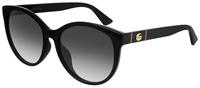 Gucci GG0636SK Damen-Sonnenbrille Vollrand Cat Eye Kunststoff-Gestell, schwarz