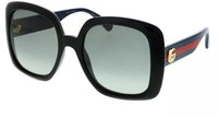 Gucci GG0024S Damen-Sonnenbrille Vollrand Butterfly Kunststoff-Gestell, schwarz 0