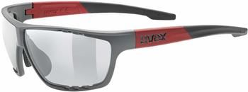uvex Sportstyle 706 grey red mat/mirror silver