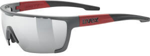 uvex Sportstyle 707 grey red mat/mirror silver