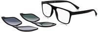 Emporio Armani EA4115 - mit Sonnenclip Herren-Brille inkl. Gl&auml;ser Vollrand Eckig