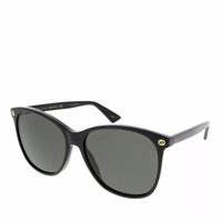 Gucci GG0024S Damen-Sonnenbrille Vollrand Butterfly Kunststoff-Gestell, schwarz