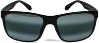 Maui Jim 432 Unisex-Sonnenbrille Vollrand Quadratisch Kunststoff-Gestell, schwarz