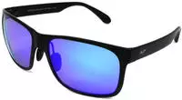 Maui Jim B432 Unisex-Sonnenbrille Vollrand Quadratisch Kunststoff-Gestell, schwarz