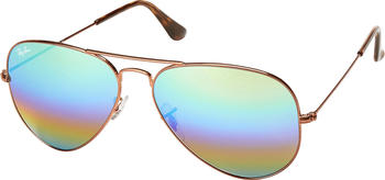 Ray-Ban Aviator Metal RB3025 9018/C3 (cooper/green-violet gradient mirrored)