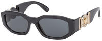 Versace VE4361 Herren-Sonnenbrille Vollrand Geometrisch Kunststoff-Gestell, schwarz