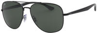 Ray-Ban RB 3683 Unisex-Sonnenbrille Vollrand Quadratisch Metall-Gestell, schwarz