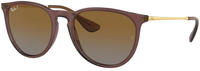 Ray-Ban RB 4171 ERIKA Damen-Sonnenbrille Vollrand Panto Kunststoff-Gestell, braun