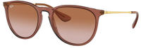 Ray-Ban RB 4171 ERIKA Damen-Sonnenbrille Vollrand Panto Kunststoff-Gestell, braun