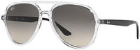 Ray-Ban RB 4376 Unisex-Sonnenbrille Vollrand Pilot Kunststoff-Gestell, transparent