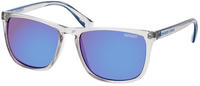 Superdry SHOCKWAVE Unisex-Sonnenbrille Vollrand Quadratisch Kunststoff-Gestell, grau