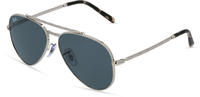 Ray-Ban RB 3625 NEW AVIATOR Unisex-Sonnenbrille Vollrand Pilot Metall-Gestell, silber