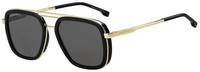BOSS 1235/S Herren-Sonnenbrille Vollrand Eckig Metall-Gestell, schwarz