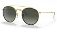 Ray-Ban RB 3647N Unisex-Sonnenbrille Vollrand Rund Metall-Gestell, gold