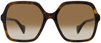 Gucci GG1072S Damen-Sonnenbrille Vollrand Quadratisch Kunststoff-Gestell, braun