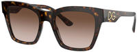 Dolce&Gabbana 0DG4384 Damen-Sonnenbrille Vollrand Quadratisch Acetat-Gestell, braun