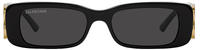 Balenciaga BB0096S Unisex-Sonnenbrille Vollrand Quadratisch Acetat-Gestell, schwarz