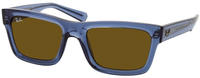 Ray-Ban RB4396 Unisex-Sonnenbrille Vollrand Quadratisch Kunststoff-Gestell, blau