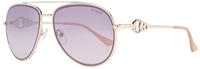 Guess Aviator Womens Gl&auml;nzend Rose Gold Bordeaux Spiegel GF0344