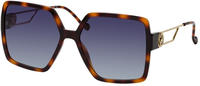 Liu Jo LJ763SR Damen-Sonnenbrille Vollrand Quadratisch Kunststoff-Gestell, braun