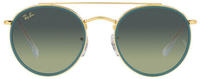 Ray-Ban RB 3647N Unisex-Sonnenbrille Vollrand Rund Metall-Gestell, gold