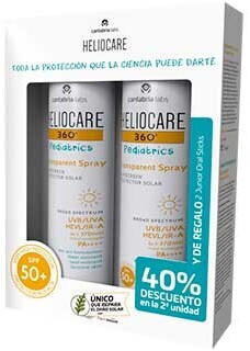 Heliocare 360º Pediatrics Transparent Spray SPF 50+ (2 x 200 ml)