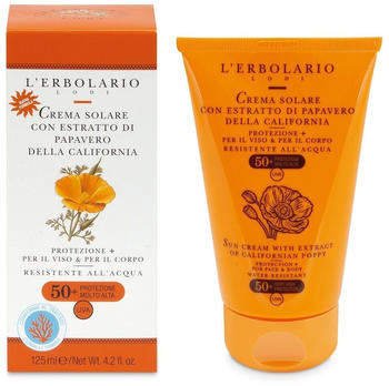 L'Erbolario Poppy Sun Cream Face + Body SPF50+ (125ml)