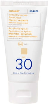 Korres Yoghurt Tinted Sunscreen Face Cream SPF 30 50 ml