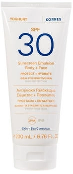 Korres Yoghurt Sunscreen Emulsion Body + Face SPF30 (200ml)