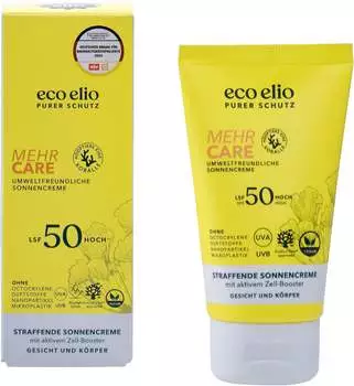 Eco Elio Mehr Care Umweltfreundliche Sonnencreme, LSF 50