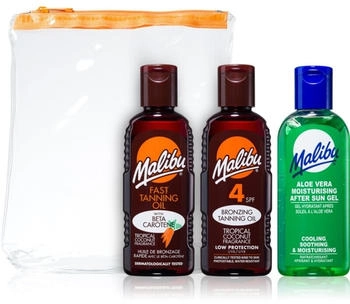 Malibu Tanning Pack Oil & After Sun 3 Pack Bundle
