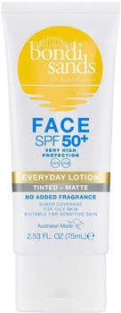 Bondi Sands SPF 50+ Everyday Face Lotion crema protettiva colorata viso per un finish opaco SPF 50+ 75 ml Bondi Sands SPF 50+ Everyday Face Lotion crema protettiva colorata viso per un finish opaco SPF 50+ 75 ml