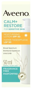 Aveeno Calm + Restore latte idratante viso SPF 50 50 ml