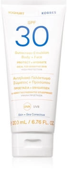 Korres Yoghurt Sonnenschutz-Emulsion für Körper & Gesicht SPF30 Latte solare 200 ml