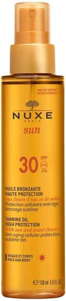 NUXE Sun Tanning Oil For Face and Body SPF 30 (150 ml)