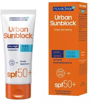 Novaclear Urban Sunblock Schutzcreme Für Gesicht SPF50+ Trockene Haut 40ml
