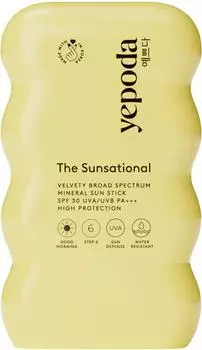 Yepoda The Sunsational LSF 30 Mineralischer Breitband Sonnenschutz-Stick UVA/UVB PA+++ (18,5 g)