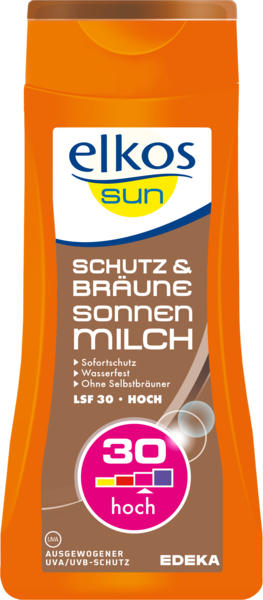 Elkos Sun Schutz & Bräune Sonnenmilch LSF 30