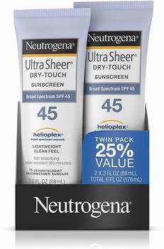 Neutrogena Ultra Sheer Twin Pack - 2er Pack Sonnenschutz LSF 45 aus USA