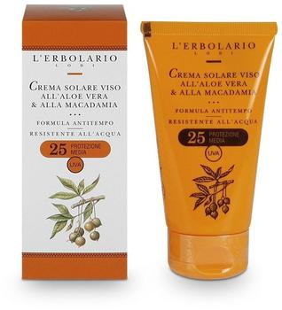 L'Erbolario Face Sun Cream with Aloe Vera & Macadamia SPF 25 (75ml)