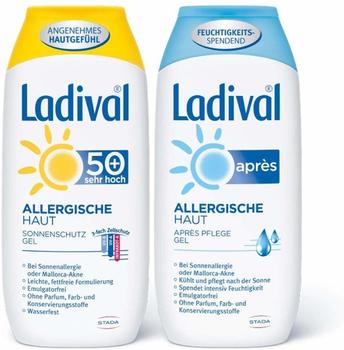 STADA Ladival Allergische Haut Gel LSF 30 200 ml + Apres Pflege Gel 200 ml Geschenkset