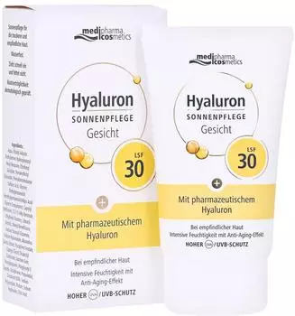 Medipharma Hyaluron Sonnenpflege Gesicht LSF 30 (50ml) Medipharma Hyaluron Sonnenpflege Gesicht LSF 30 (50ml)