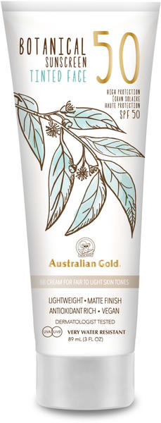 Australian Gold Botanical Sunscreen Tinted Face Light SPF 50 (88ml)