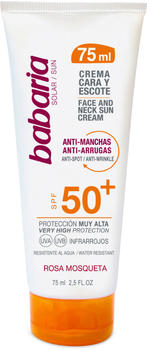 Babaria Sun Face and Decollete Cream Anti-Spot & Anti-Wrinkle Rose hip SPF50+ (75ml)