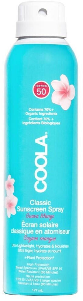 Coola Classic Sunscreen Spray SPF50 Guava Mango (177 ml) Test TOP Angebote  ab 28,47 € (August 2023)