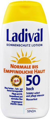 Ladival Normaleempf. Haut Sonnenschutz Lotion LSF 50 (200 ml) Test ❤️ Jetzt  ab 12,61 € (April 2022) Testbericht.de