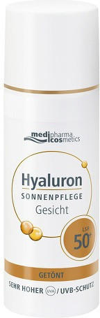Medipharma Hyaluron Sonnenpflege Gesicht LSF 50+ getönt (50ml)