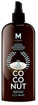 Mediterraneo Sun Coconut Suntan Oil Dark Tanning LSF 6 (200ml)